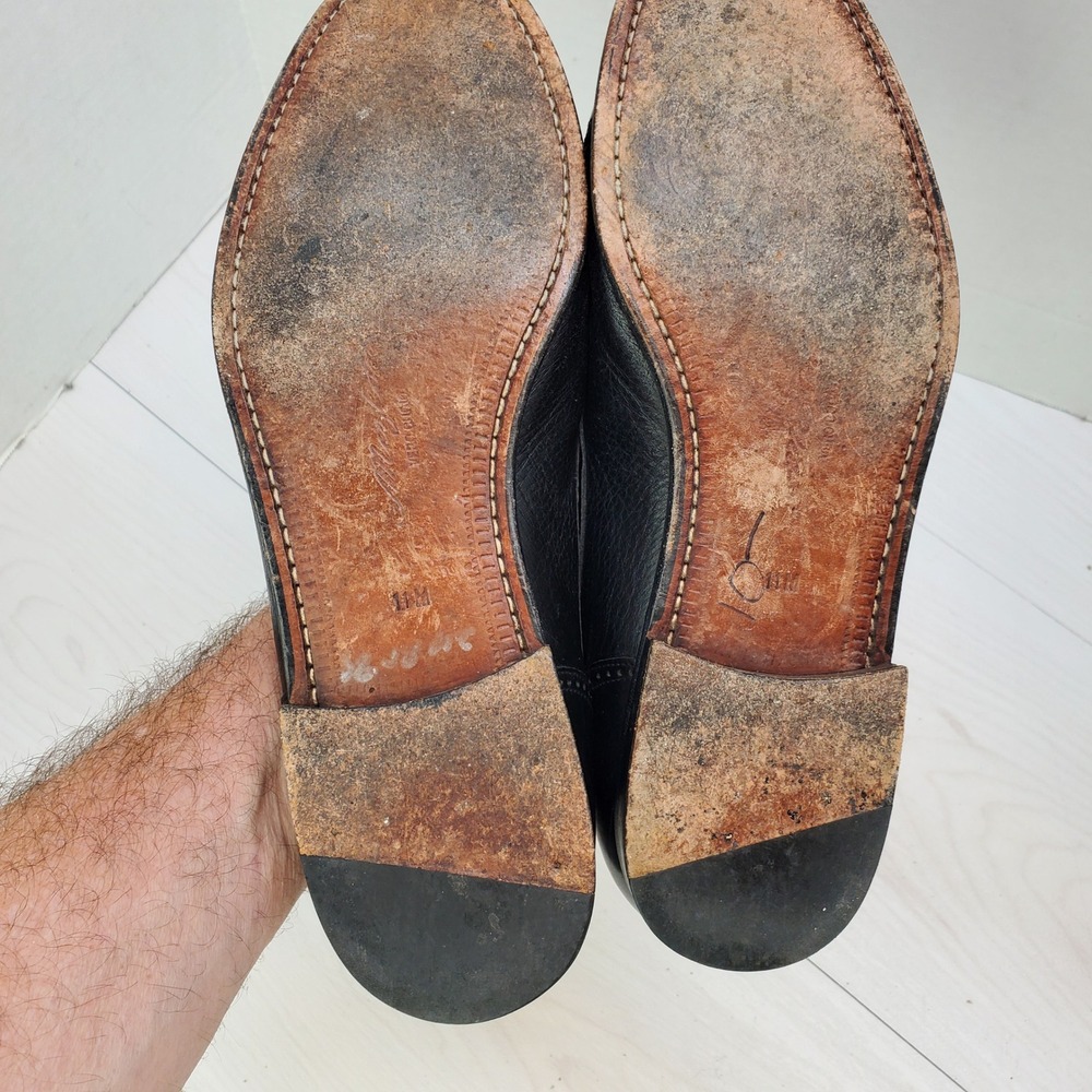 Mezlan Havana‎ 404M Mens Black Leather Tassel Loafers Wingtip Brogue Spain 11 M - Picture 13 of 13